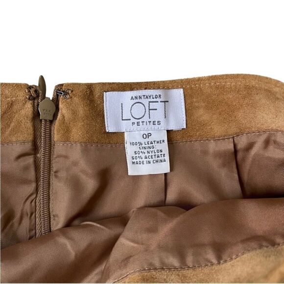 Vintage Ann Taylor Suede Skirt 0P - Picture 3 of 7
